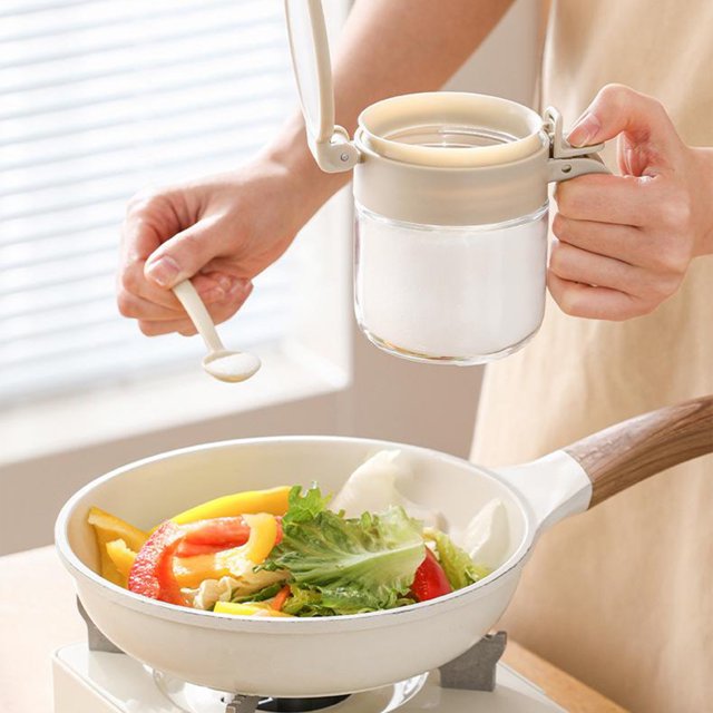 Fiudx Ofertas relámpago Frascos de vidrio para especias, 250 ml, frascos para especias, mini frascos para almacenar condimentos con tapas abatibles y para pimientos y chiles salados en la cocina