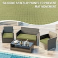 thumbnail image 5 of Kimunuk Indoor Outdoor All Weather 3-Piece Patio Loveseat and Chair Seat Cushion Set, Light Green, 5 of 6
