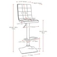 thumbnail image 3 of CorLiving Quinn Modern Fabric Upholstered Adjustable Height Barstools Set of 2 - Swivel Bar Stools with Back, Perfect Kitchen Stools for Island, Bar Chairs & Counter Height Stools, 3 of 9