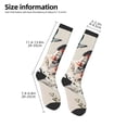 thumbnail image 2 of KLL Floral Leopard Butterflies Print Cool Socks Men's Women's Crew Socks Funny Crazy Novelty Stockings, 2 of 6