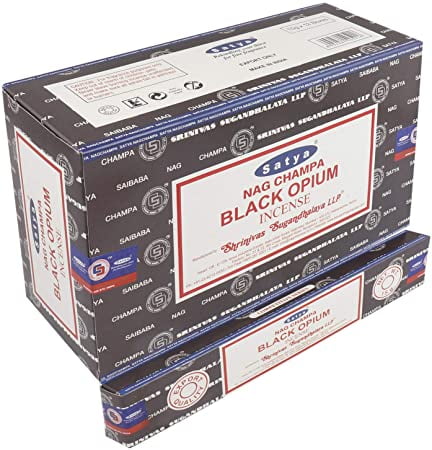 Free shipping_World Wide Black Opium MASALA  INCENSE STICKS 15G x 12 box 