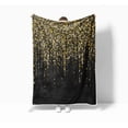 thumbnail image 3 of Black and Gold Throw Blanket, Abstract Art Modern Plush Warm Throw Blankets Cozy Flannel for Couch Soft Bed Throws Gozy Sofa Bed Camping Travel, 3 of 3