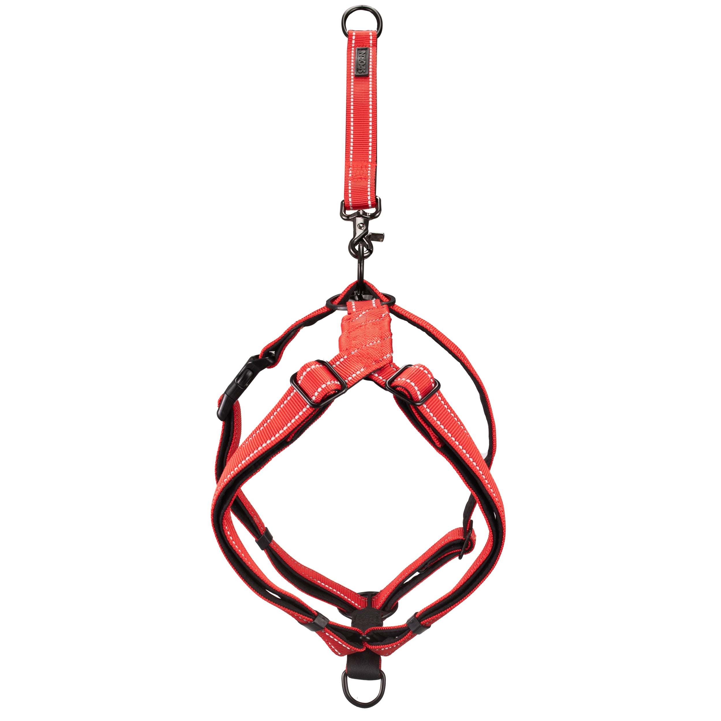 Sporn Nylon Non-Pulling Dog Harness, Red, M/L (22" to 30" Chest Size)