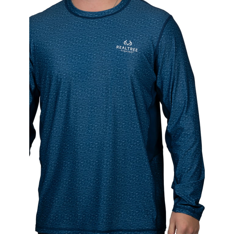 Realtree Mens Long Sleeve Jersey Recycled Polyester UPF Scent Control  Northstar Glacier Performance Tee- XL