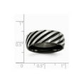 thumbnail image 6 of Stainless Steel 8mm Men's Black IP-plated Swirl Matte Brushed Finish and Wedding Band Ring Size 8.5, 6 of 7