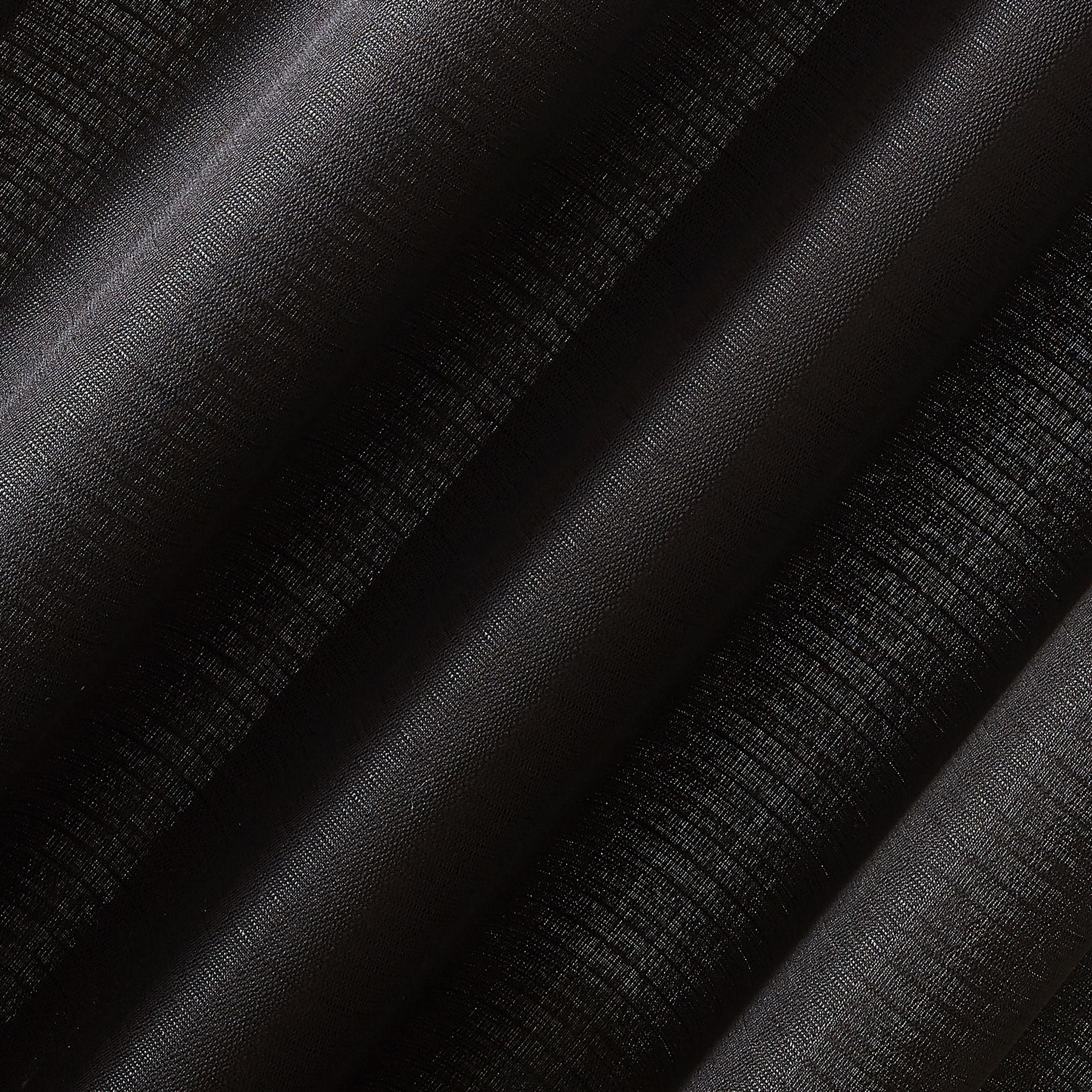 Mainstays Lauren Semi Sheer Textured Solid Rod Pocket Curtain, Single Panel, Black, 38" W x 95"L