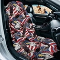 thumbnail image 2 of Garronmavis Patriotic Eagle Flag Car Seat Towel Sweat Easy Installation 1 PC Front Car Seat Protector with Storage Bag Universal Fit for Cars SUV Trucks Sedan Van, 2 of 9