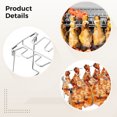 thumbnail image 3 of 2 Pcs 14-Slot Stainless Steel Chicken Wing and Leg Rack for Grilling, Foldable Design, Perfect for Outdoor BBQs and Smokers, High-Temperature Resistant, Easy to Clean, 3 of 5