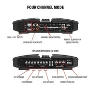 BOSS Audio Systems Phantom PF1800 1800W 4-Channel Car Amplifier, Class A-B, Mosfet Power Supply, 2-4 Ohm Stable, Black, 10.6 lbs