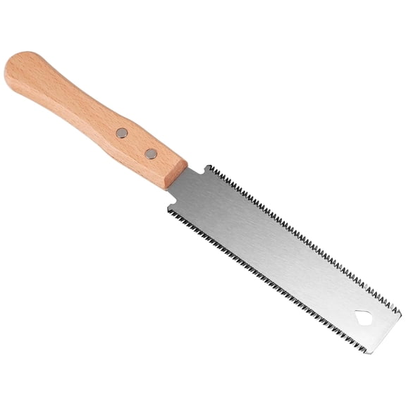 12 Inch Double Edged Hand Saw, Detachable and Flexible Flush Cut Saw for Fine and Coarse Cutting Woodworking (Wooden Handle)