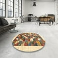 thumbnail image 4 of Ahgly Company Machine Washable Indoor Rectangle Contemporary Sienna Brown Area Rugs, 6' x 9', 4 of 7