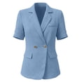thumbnail image 7 of Plus Size Blazers for Women Business Casual Fall Clothes Lightweight Fabric Long Sleeve Open Front Suit Jackets With Pockets Fashion Work Jacket, 7 of 7