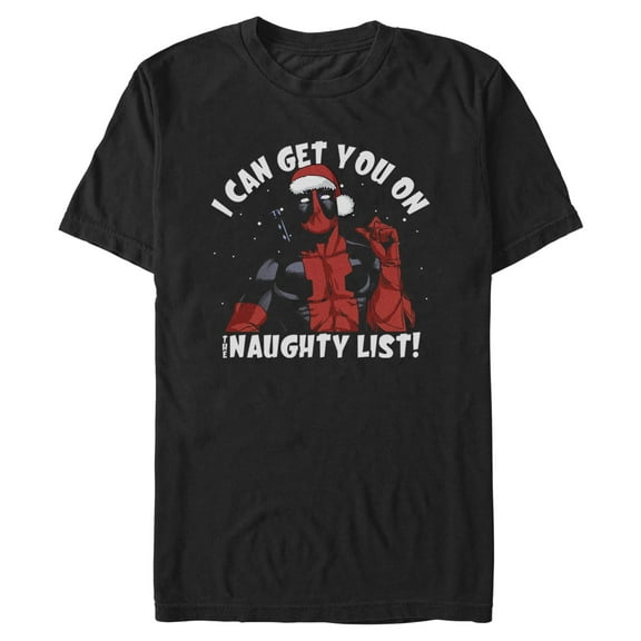 Mens Marvel: Deadpool I Can Get You On The Naughty List T Shirt
