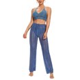 thumbnail image 2 of Aunavey Womens Crochet Net Hollow Out Beach Pants Sexy Knit Swimsuit Cover Up Pants, 2 of 7