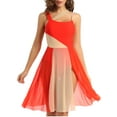 thumbnail image 5 of iEFiEL Womens Dance Leotard Dress Single Strap Lyrical Contemporary Dance Dresses, 5 of 7