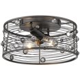 thumbnail image 1 of Beaumont Lane Wire Frame Flush Mount in Brushed Etruscan Bronze, 1 of 3