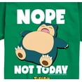 thumbnail image 3 of Pokémon - Nope Not Today Snorlax - Youth Short Sleeve Graphic T-Shirt, 3 of 6