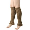thumbnail image 2 of Resicozy Leg Warmers for Women Winter Knee High Cable Knit Warm Solid Long Boot Socks for 80s Accessories Party Yoga Dance Khaki, 2 of 7