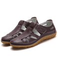 thumbnail image 5 of YOUYEDIAN Sandals for Women Fashion Breathable Cut-Out Versatile Round Toe Hook-and-Loop Flats Casual Non Slip Walking Shoes, 5 of 5