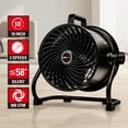 thumbnail image 3 of ECOMAX Ventilador circulador de aire de tambor de alta velocidad de 10 pulgadas, ventilador de taller resistente con ventilador de piso inclinable de 3 velocidades y 360° para almacén, industrial, tal, 3 of 5