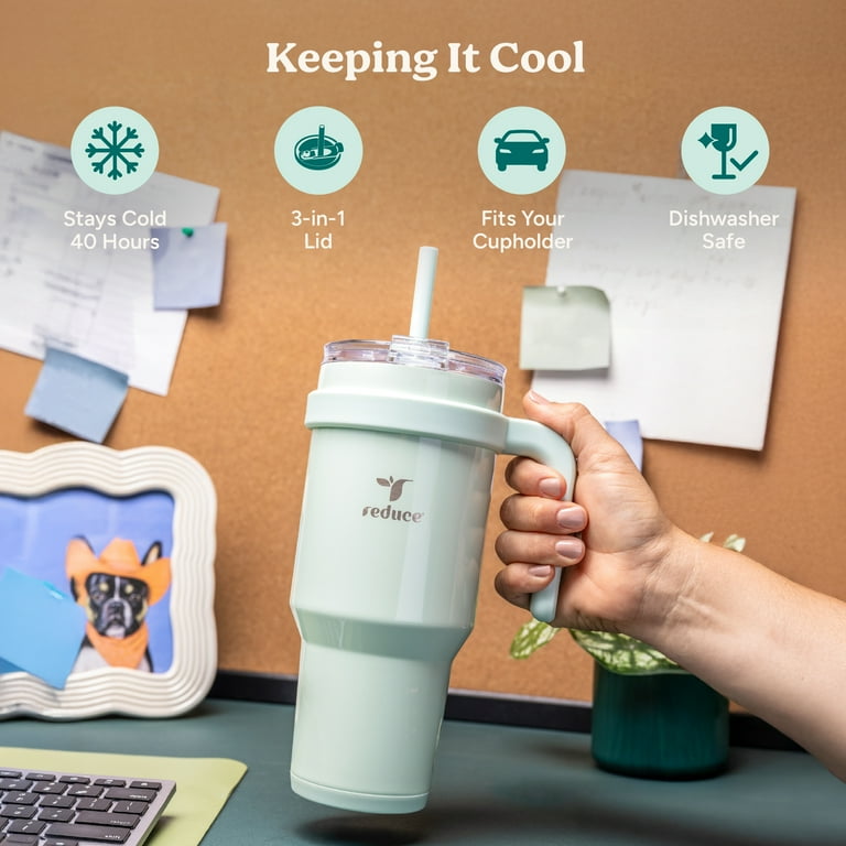 Reduce Cold1 Tumbler Stainless Steel 40oz Insulated Lid Handle