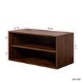 thumbnail image 6 of 2-Tier Storage Organizer,Open Stackable Mounted Storage Cabinet Bookcase,Walnut, 6 of 7