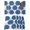 Blue, variant on Sage Green Dahlia Placemats Set of 4, Country Grey Flowers Floral Farmhouse Placemats for Dining Table, Place Mats for Kitchen Tabletop, Waterproof Wipeable Dining Table Mats Set