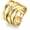Gold, variant on Intertwined Crossover Chunky Statement Ring for Women, Stainless Steel Wide Index Finger Band, Party Concert Everyday Style