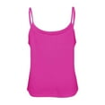 thumbnail image 5 of WTXUE Tank Tops Sleeveless, Scoop Neck Spaghetti Straps Tank Top for Women Adjustable Spaghetti Strap Camisole Scoop Neck Top3XL Solid | Casual for Women Hot Pink XXL, 5 of 9