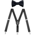 thumbnail image 2 of ZDWQFA Boys' Elastic Suspenders and Bow Tie Set Adjustable, 2 of 5