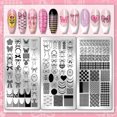 thumbnail image 3 of Juego de 3 placas para estampar uñas con forma de lazo, mariposa y flor. Plantillas para decoración de uñas con diseño de cuadros. Herramienta para estampar uñas., 3 of 7