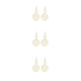 thumbnail image 2 of Pendientes de mujer Sonducket aro de moda flor gota de oreja joyería de compromiso Oro, 2 of 6
