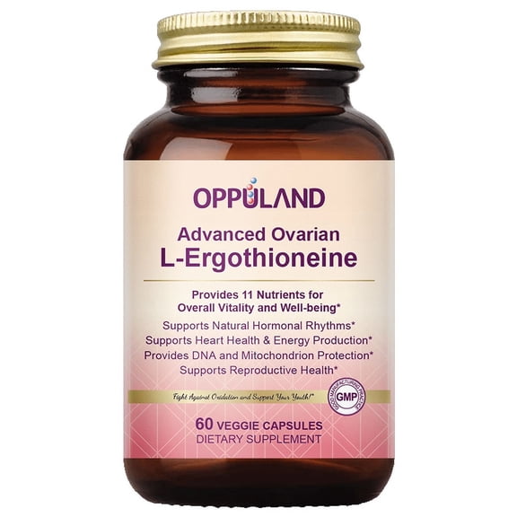 Oppuland Advanced Ovarian L-Ergothioneine – 60 Veggie Capsules – Hormonal Balance, Reproductive Health & Antioxidant Support
