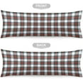 thumbnail image 5 of Christmas Body Pillow Cover 20x54 Red and White Plaid Long Pillowcase with Zipper Decorative Retro Classic Rectangle Cushion Covers,Scottish Farmhouse Pillow Case for Bedroom, 5 of 5
