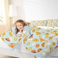thumbnail image 4 of Homewish Colorful Cartoon Daisy Bedding Comforter Set,Rustic Flower Mushroom Twin Comforter Sets,Orange Blue Bedding Set For Girl Boy,Ultra Soft Home Decor Reversible,2 Pieces, 4 of 8