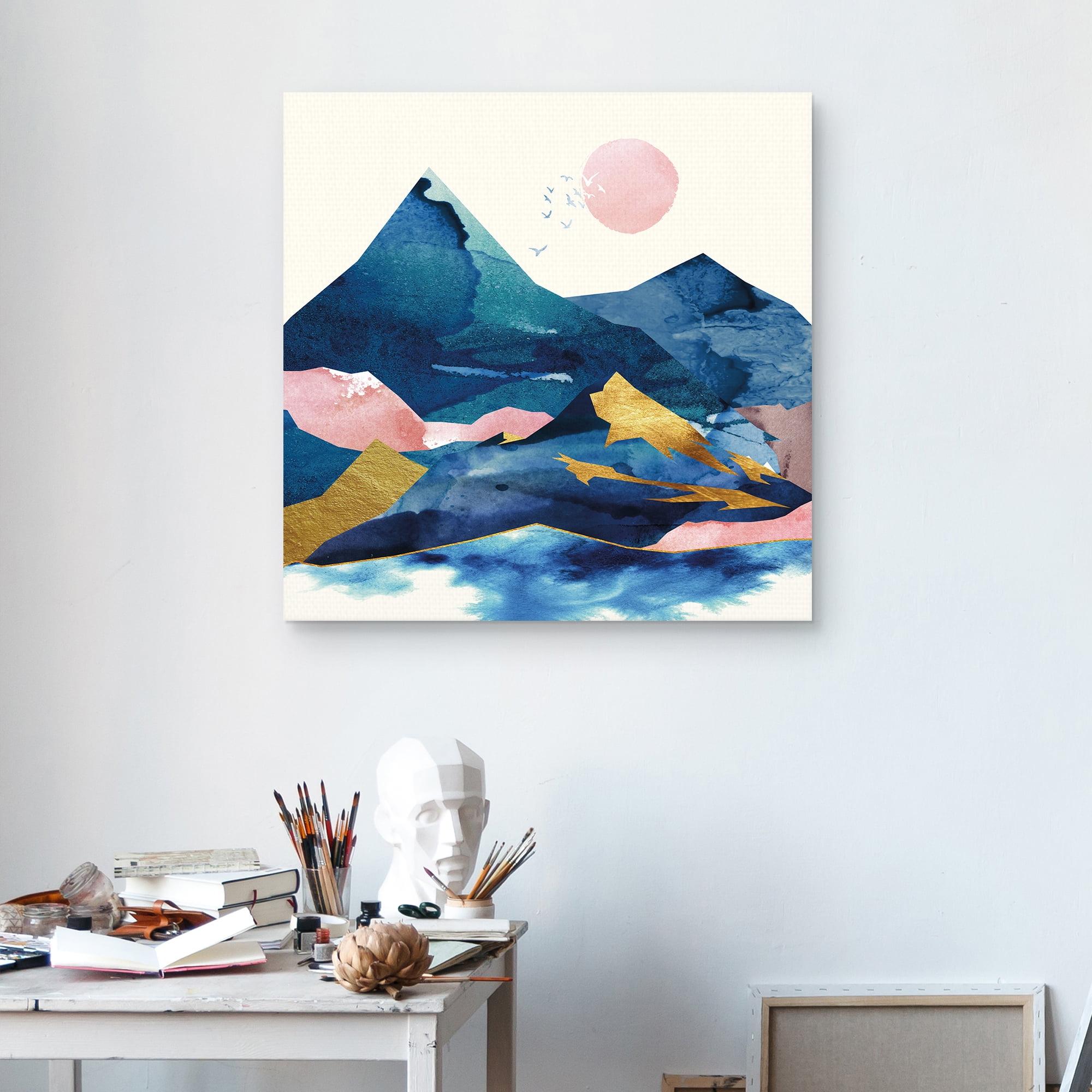Blue Mountain I by Willow brook Fine Art Canvas Art Print, 1.5" x 35"