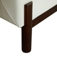 thumbnail image 4 of GDF Studio Elegant Barrel Chair with Cylindrical Wood Legs & Comfortable Loose Back Cushions, White, 4 of 9
