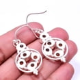 thumbnail image 2 of Lemon Quartz Multi Collet 925 Silver Plated Earring 1.83", Lemon Lemon Quartz Earring E_8026_331_9, 2 of 2