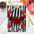 thumbnail image 7 of FMSHPON Zebra Stripes Red Rose Clipboard Hardboard Wood Nursing Clip Board and Pull for Standard A4 Letter 13x9 inches, 7 of 7