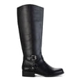 thumbnail image 3 of STYLE & COMPANY Womens Black Gored Buckle Accent Marlee Round Toe Block Heel Zip-Up Riding Boot 6 M, 3 of 4