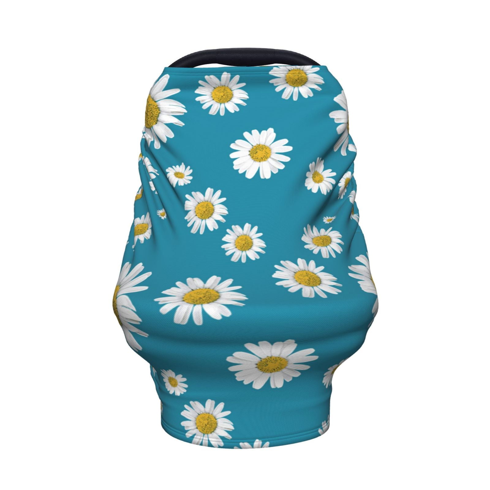 Fotbe Daisies Flowers Pattern Car Seat Covers for Babies, Nursing Breastfeeding Cover Infant Carseat Canopy, Soft Stretchy Carrier Cover