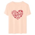 thumbnail image 4 of Otvok 2025 Womens Short-Sleeve Tops Casual Round Neck Valentine'S Day Printed T-Shirt, 4 of 6