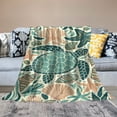 thumbnail image 2 of COMIO Seashell Blanket, Ocean Sea Turtle Coral Shell Starfish Super Soft Flannel Throw Blanket for Bed Sofa (330GSM Flannel), 2 of 6