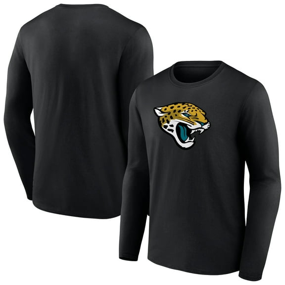 Men's Black Jacksonville Jaguars Primary Team Logo Long Sleeve T-Shirt