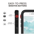 thumbnail image 5 of BELTRON aquaLife Waterproof, Shock & Drop Proof, Dirt Proof, Heavy Duty Case for iPhone 7/8 IP68 Rated, MIL-STD-810G Certified Features: 360 Watertight Sealed Design Black/Red, 5 of 9