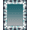 Teal White Grey, Pattern 4, variant on ODIKA Grunge Dyeing Bordered Turquoise Accents Flat Printed Surface Pet Friendly & Kids Safe Play for Playroom, Bedroom, Reading Nook