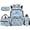 Bow, variant on Bulopur Reading Duck Camo Print Kids Backpack Set 4 Pcs Breathable Casual Kids Bookbag with Lunch Bag, Pencil Case and Water Bottle Cover for Book Lover Little Girls Grade 2-6