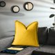 thumbnail image 4 of Juego de 2 fundas de almohada de 18 x 18 pulgadas con borde de borlas para sala de estar de estilo rústico, algodón suave y lino acogedor, funda de almohada beige con flecos, 4 of 5