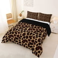 thumbnail image 2 of Erosebridal Old Fashion Cheetah Print Full Size Comforter Sets 3 Pieces For Teens Adults,Abstract Animal Print Bedding Sets,Black Reversible, 2 of 6