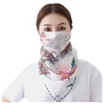 thumbnail image 2 of Women's Ice Silk Printed Scarf, Sun Protection Face Mask and Neck Gaiter, Lightweight UV Ray Shield for Summer Outdoor Activities, Travel, Beach, Hiking, and Daily Casual Wear-A, 2 of 5